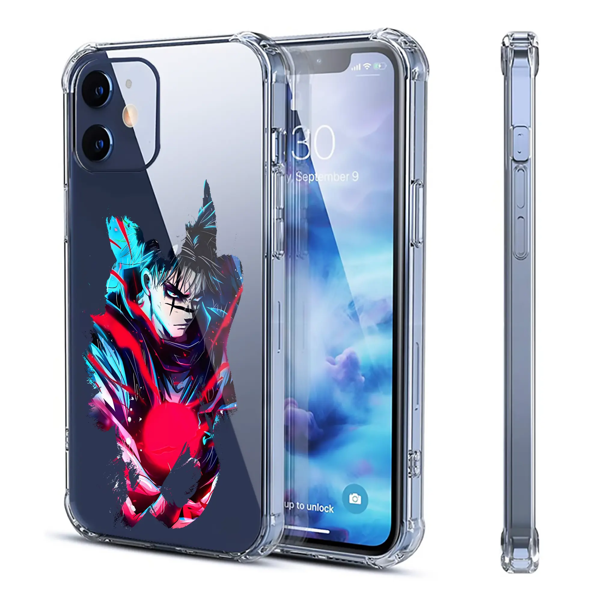 呪術廻戦 グッズ,脹相 - IPhone 12シリーズ対応 ・ 透明スマホケース ・ クリアソフトケース ・ TPU素材 ・ 耐衝撃 ・ 高密着 ・ 防汚 防指紋 ・ 簡単着脱